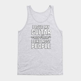 I Love My Guitar Tank Top